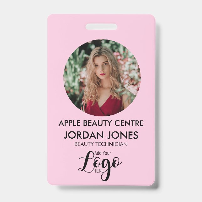 Crachá logotipo personalizado funcionarios de negócios ID (Frente)