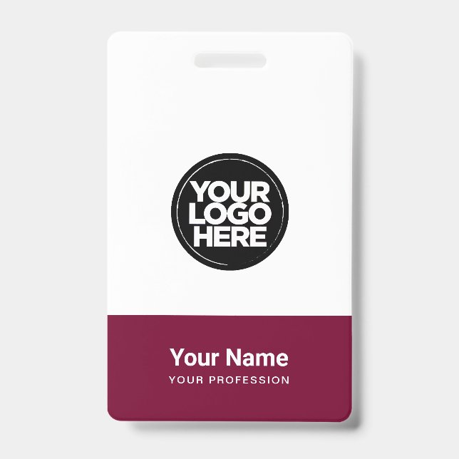 Crachá Logotipo Personalizado Nome da Empresa Título Códi (Frente)