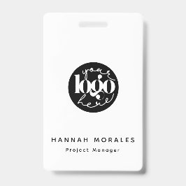Crachá Logotipo personalizado profissional minimalista