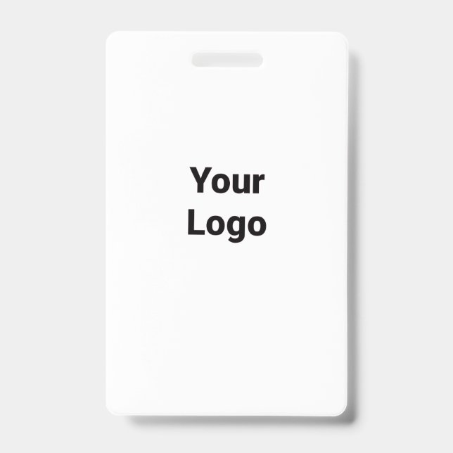 Crachá Logotipo personalizado simples e elegante aqui emp (Frente)