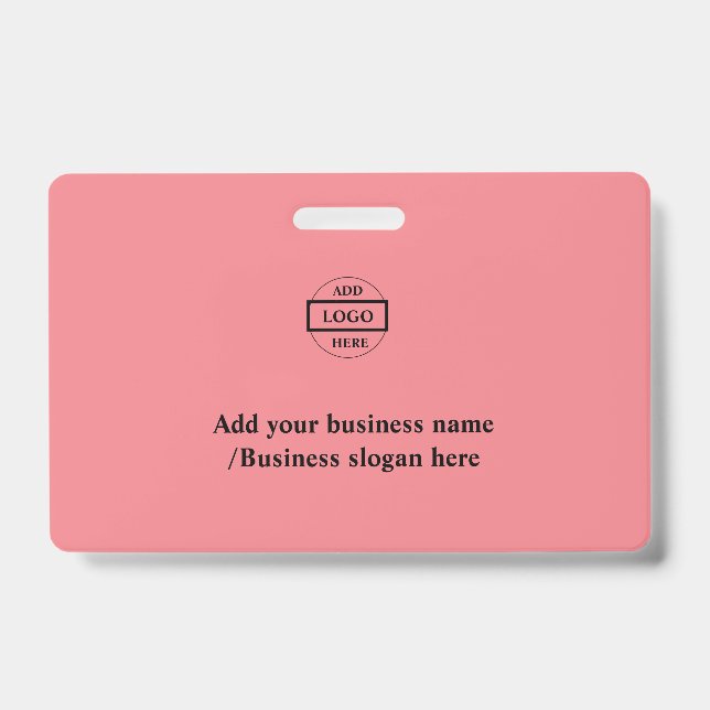 Crachá Logotipo personalizado simples e elegante aqui log (Frente)