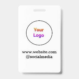 Crachá logotipo personalizado simples minimalista elegant