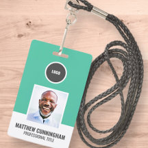 Logotipo Redondo de Cor Moderna Nome do Funcionári