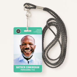 Crachá Logotipo Redondo do Código de Barras do Nome de Fo