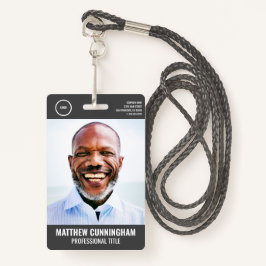 Crachá Logotipo Redondo do Código de Barras do Nome de Fo