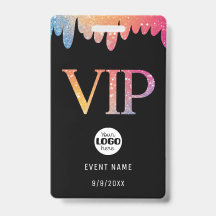 Logotipo VIP com Brilho Rosa Moderno