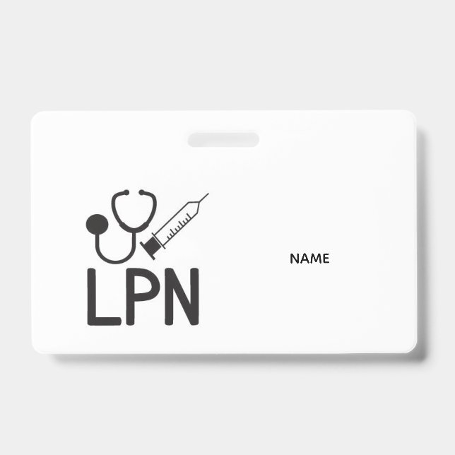 Crachá LPN Name Badge (Frente)