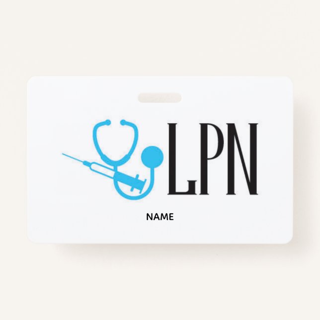 Crachá LPN Name Badge (Frente)