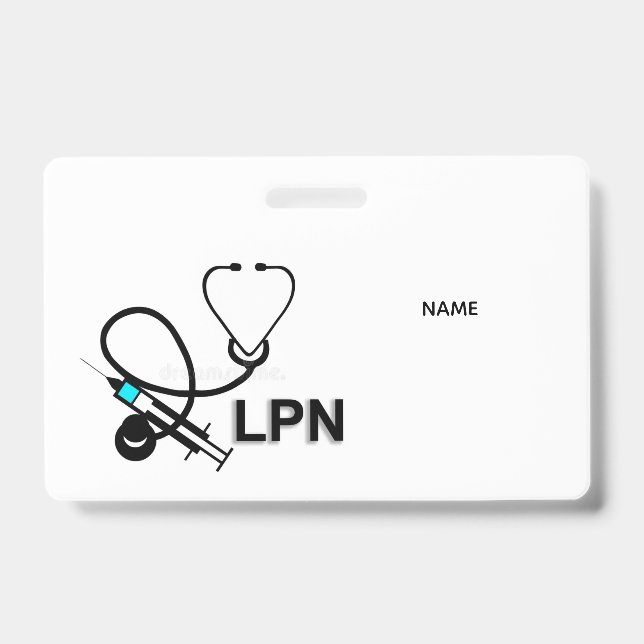 Crachá LPN Name Badge (Frente)