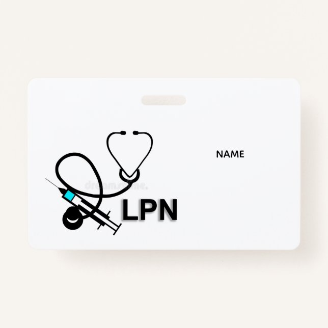 Crachá LPN Name Badge (Frente)