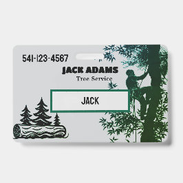 Crachá Lumberjack Tree Service Business Card