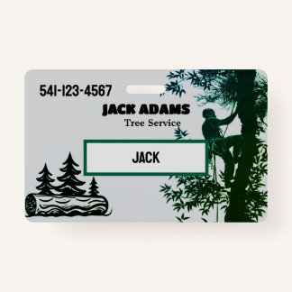 Crachá Lumberjack Tree Service Business Card