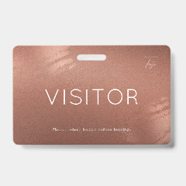 Crachá Luxury Stylish Bronze Business Visitor ID