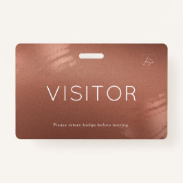 Crachá Luxury Stylish Bronze Business Visitor ID