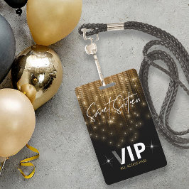 Crachá Luzes em cascata Doce 16 ID Dourado790