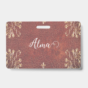 Crachá Madressilvas douradas -personalizadas