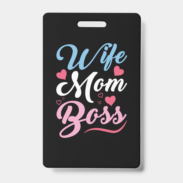 Crachá Mãe Arte Esposa Mãe Chefe (Frente)