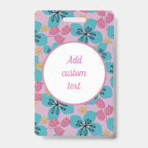 Mãe de nome cor-de-rosa floral personalizado