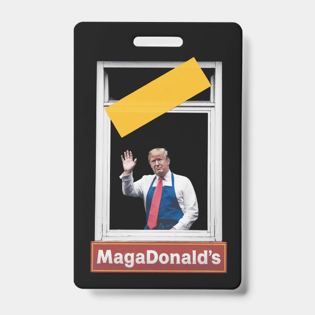 Crachá MAGADonald's Trump 2024 (Frente)