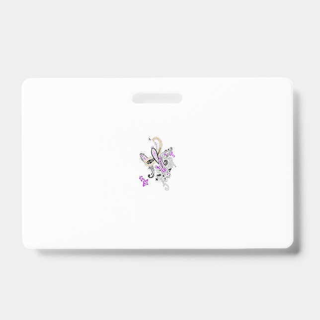 Crachá Magenta púrpura, laranja avermelhada, azul-lacado (Frente)