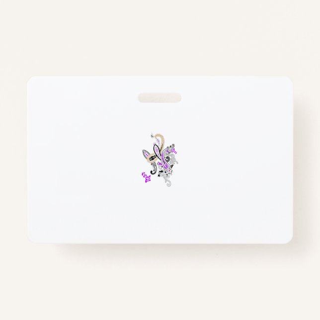 Crachá Magenta púrpura, laranja avermelhada, azul-lacado (Frente)