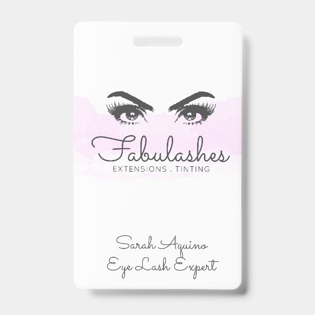 Crachá Makeup Artist Lashes Eyes Extensões Brows (Frente)