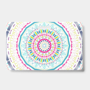 Crachá mandala colorida