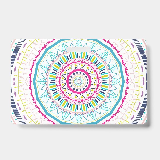 Crachá mandala colorida (Frente)