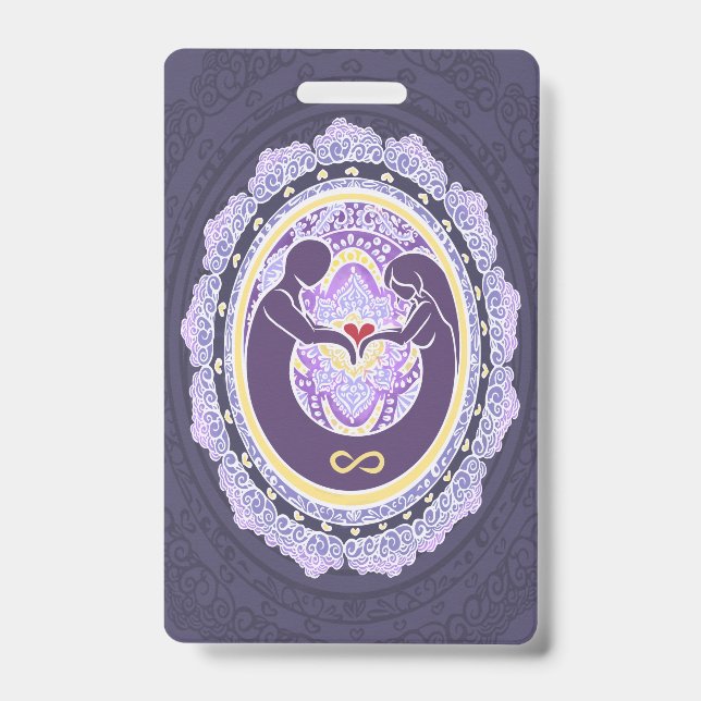 Crachá Mandala do Amor Eterno (Frente)