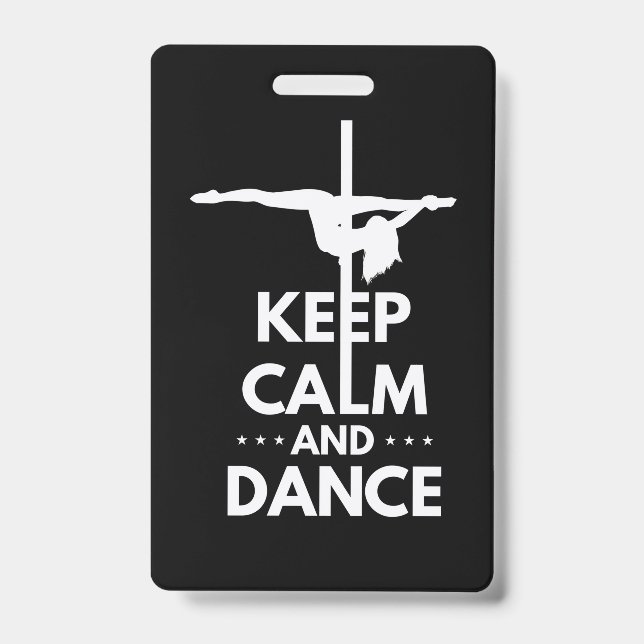 Crachá Mantenha Calma E Dança (Frente)
