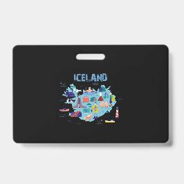 Crachá Mapa da Islândia