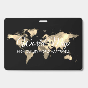 Crachá Mapas Mundiais Dourados Agente de Viagens Globo