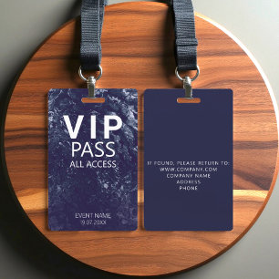 Crachá Marcha Azul de Evento de Acesso com VIP Personaliz