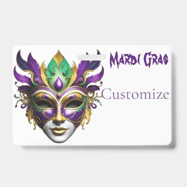 Crachá Mardi Gras Mask Thunder_Cove (Frente)