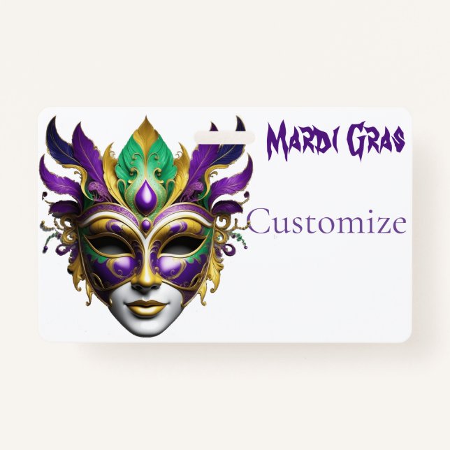 Crachá Mardi Gras Mask Thunder_Cove (Frente)