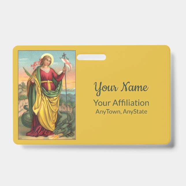 Crachá Margaret com o Dragão e a faixa de ressurreição (Frente)