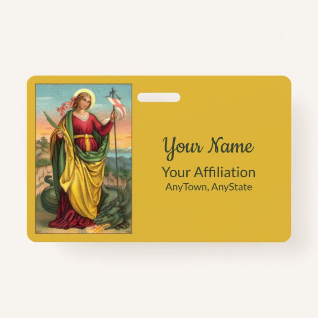 Crachá Margaret com o Dragão e a faixa de ressurreição (Frente)