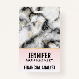 Crachá Mármore das Cinzas Enfumaçados modernas com fita D