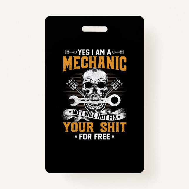 Crachá Mecânico Sim Sou Mecânico (Frente)