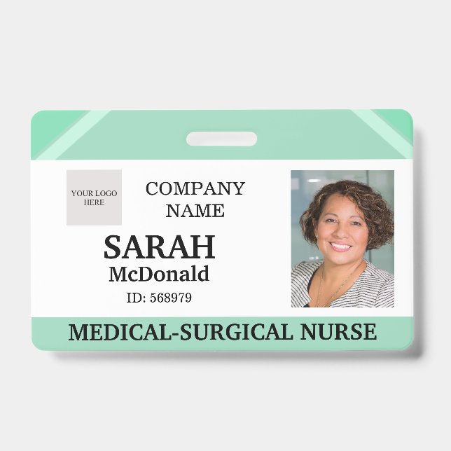 Crachá Medical Doctor Nursing Aged Care Security Photo ID (Frente)