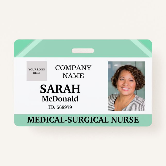 Crachá Medical Doctor Nursing Aged Care Security Photo ID (Frente)