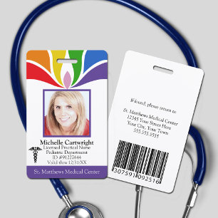 Crachá Médico Colorido Personalizado do Rainbow Hospital