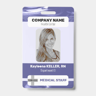 Crachá Médico com Logotipo de Código de Barras de