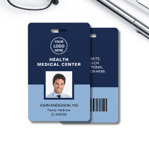 Crachá Médico de Saúde Clínica ID do Código do Bar