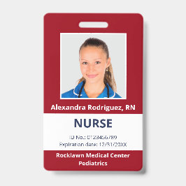 Crachá Médico Personalizado com Foto do Funcionári