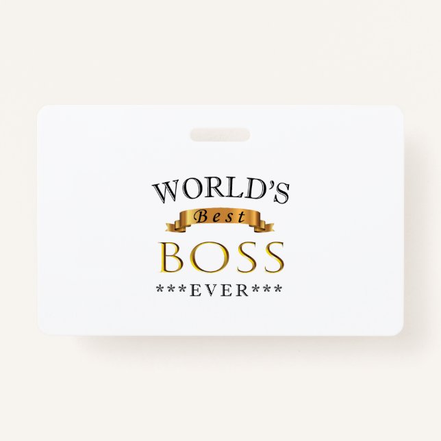 Crachá Melhor chefe do mundo de sempre (Frente)