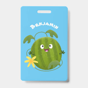 Crachá Meloa de desenho animado sorridente e fofa