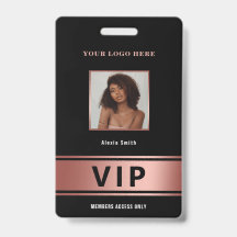 Membro com acesso VIP foto glamour em ouro rosa