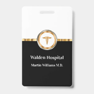 Crachá Membro da Equipe de uma Instalação Médica Elegante