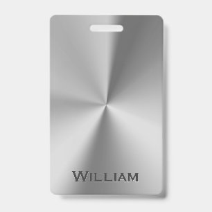 Crachá Metal personalizado escovado com nome